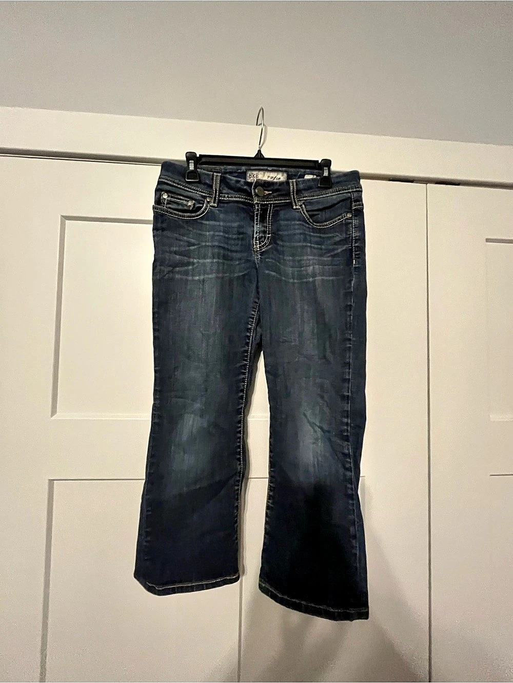 BKE Payton Women's Cropped Jeans Blue Waist 28